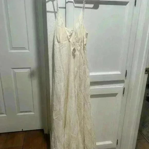 NWT FLORABELLA cream and gold strip dress size small - Picture 3 of 7